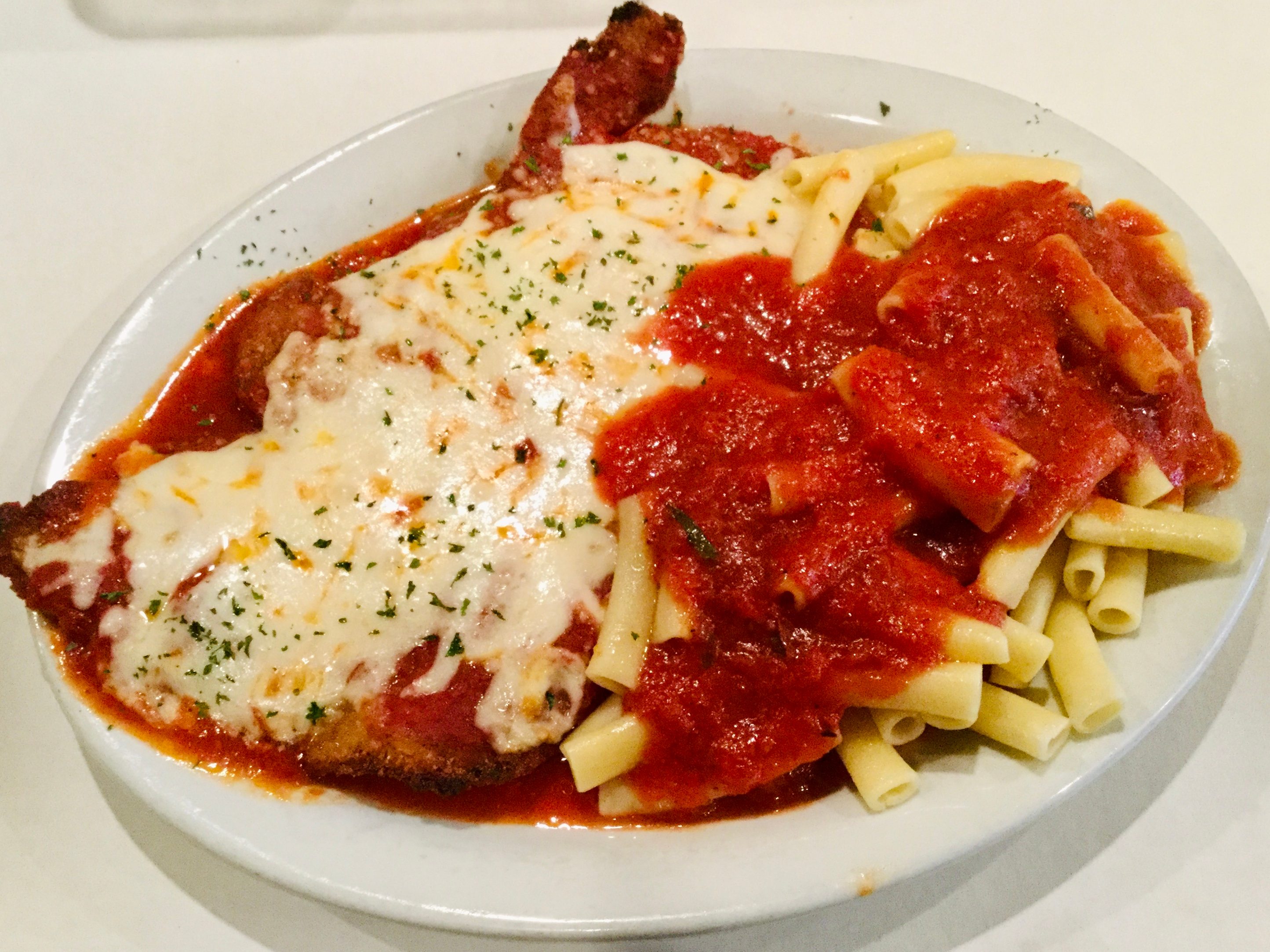 Veal Parmigiana Dinner.